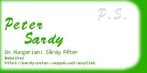 peter sardy business card